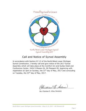 2017 Synod Assembly Report