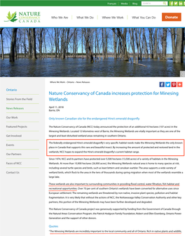 6.5 Nature Conservancy of Canada Land Accquisition in Minesing Wetlands