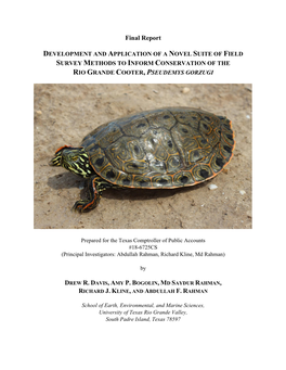 Final Report: Survey Methods for the Rio Grande Cooter