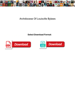 Archdiocese of Louisville Bylaws