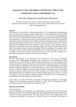 Changes in Soil Microbial Community Structure Under Elevated Atmospheric