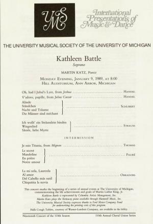 Kathleen Battle Soprano