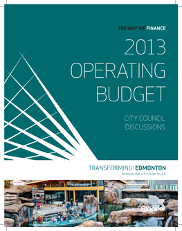 2013 Operating Budget