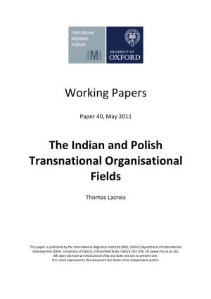 The Indian and Polish Transnational Organisational Fields