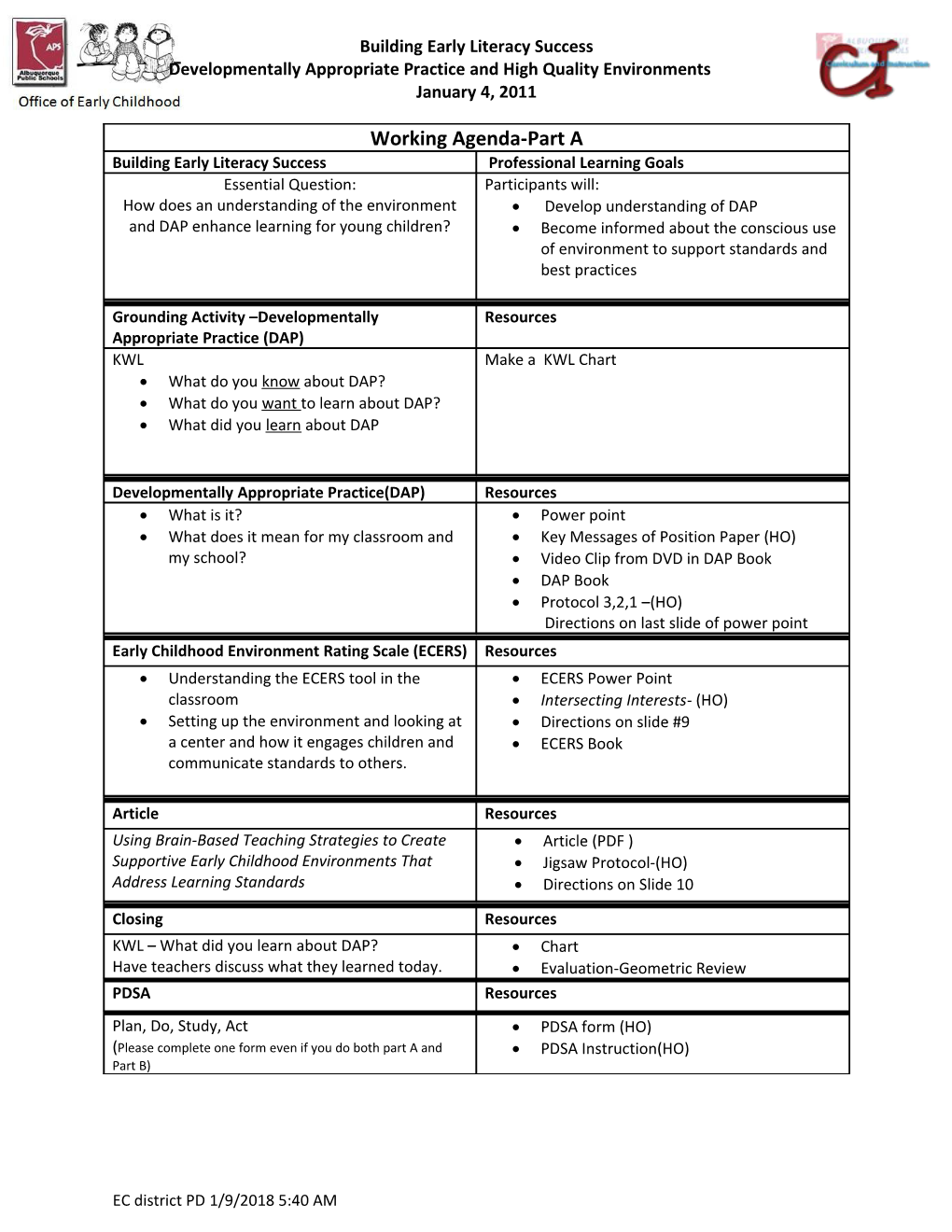 Building Early Literacy Success