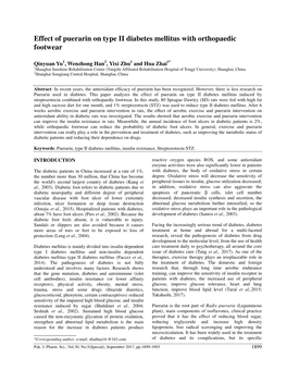 Effect of Puerarin on Type II Diabetes Mellitus with Orthopaedic Footwear