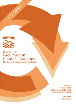 Wos - Scopus Universidad Nacional De Cuyo Facultad De Ciencias Agrarias Rector Decana Prof