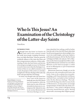 An Examination of the Christology of the Latter-Day Saints Travis Kerns
