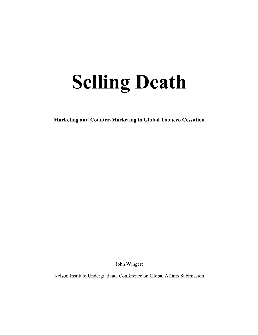 Selling Death