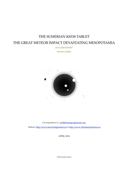 The Sumerian K8538 Tablet the Great Meteor Impact Devastating Mesopotamia