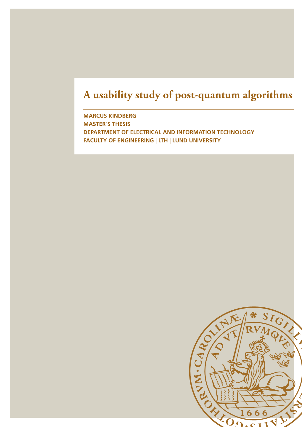 A Usability Study of Post-Quantum Algorithms