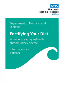Fortifying Your Diet a Guide to Eating Well with Chronic Kidney Disease