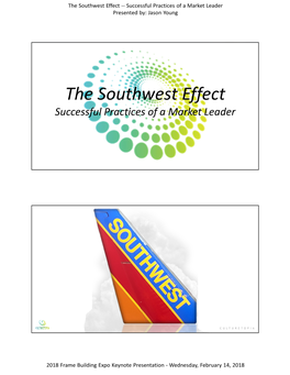 The Southwest Effect -- Successful Practices of a Market Leader Presented By: Jason Young