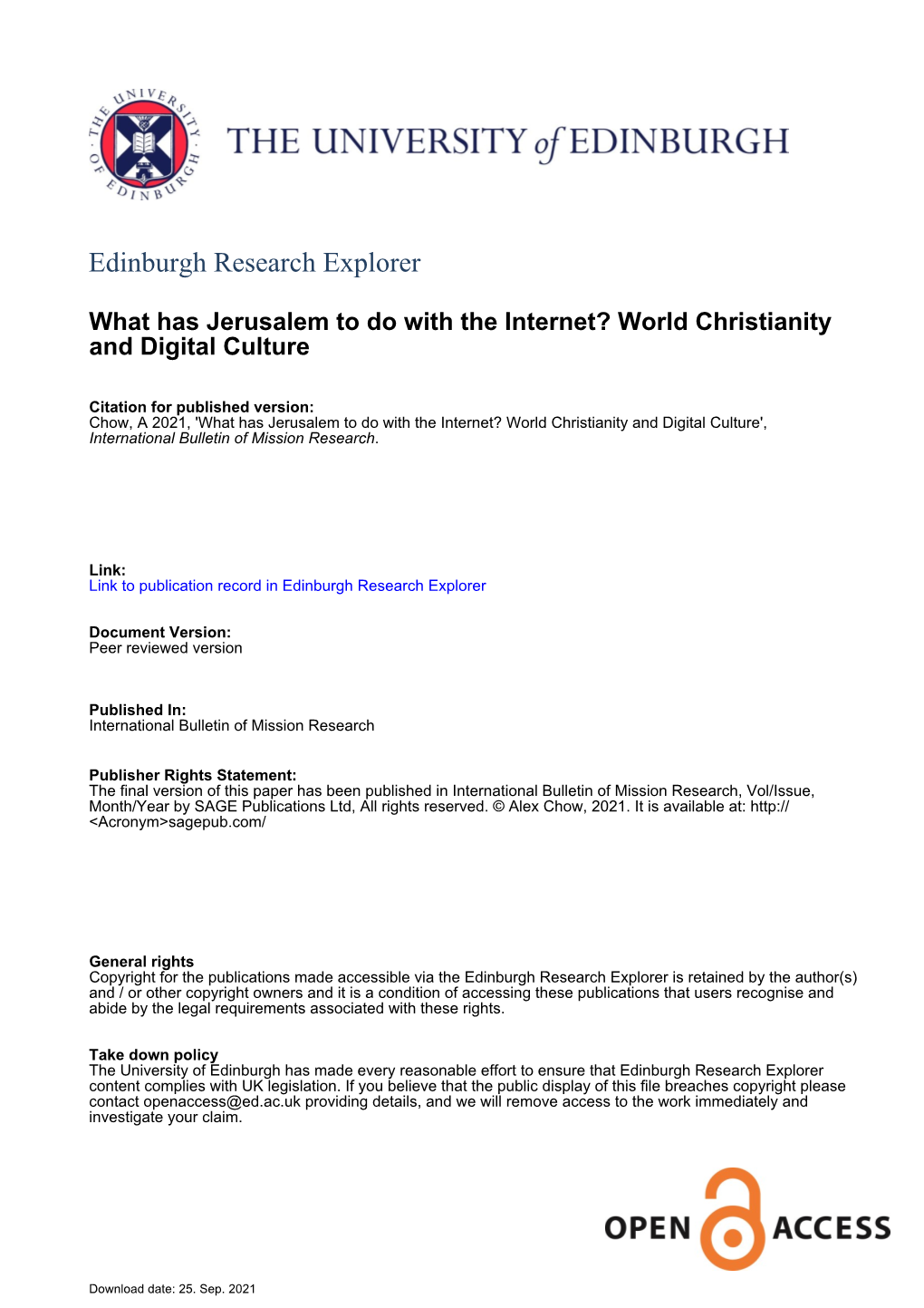 World Christianity and Digital Culture