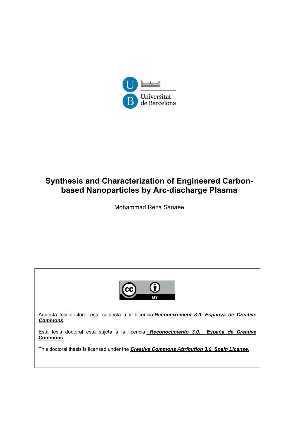 Based Nanoparticles by Arc-Discharge Plasma