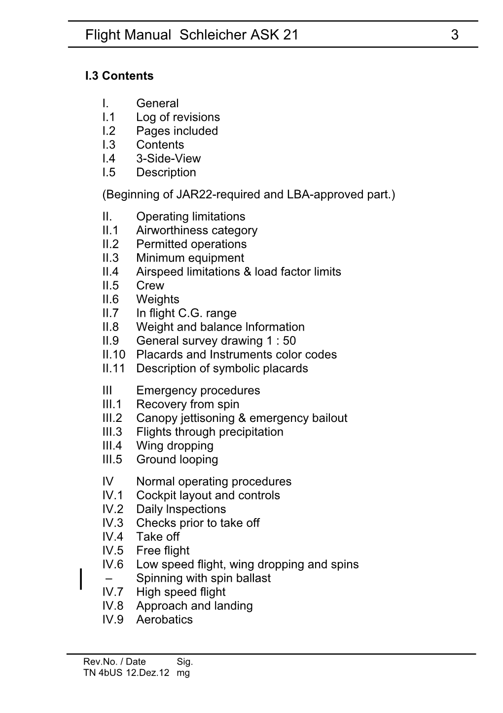 Flight Manual Schleicher ASK 21 3