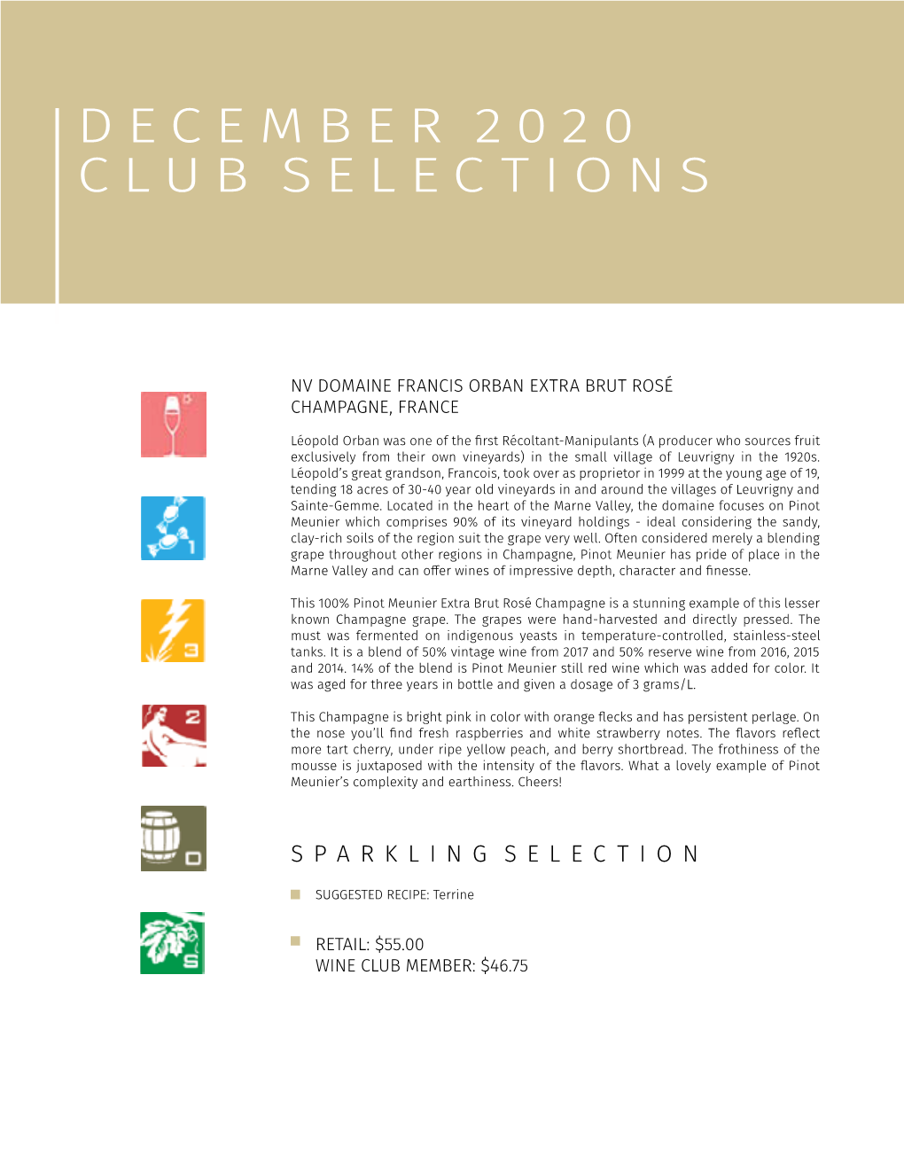 December 2020 Club Selections