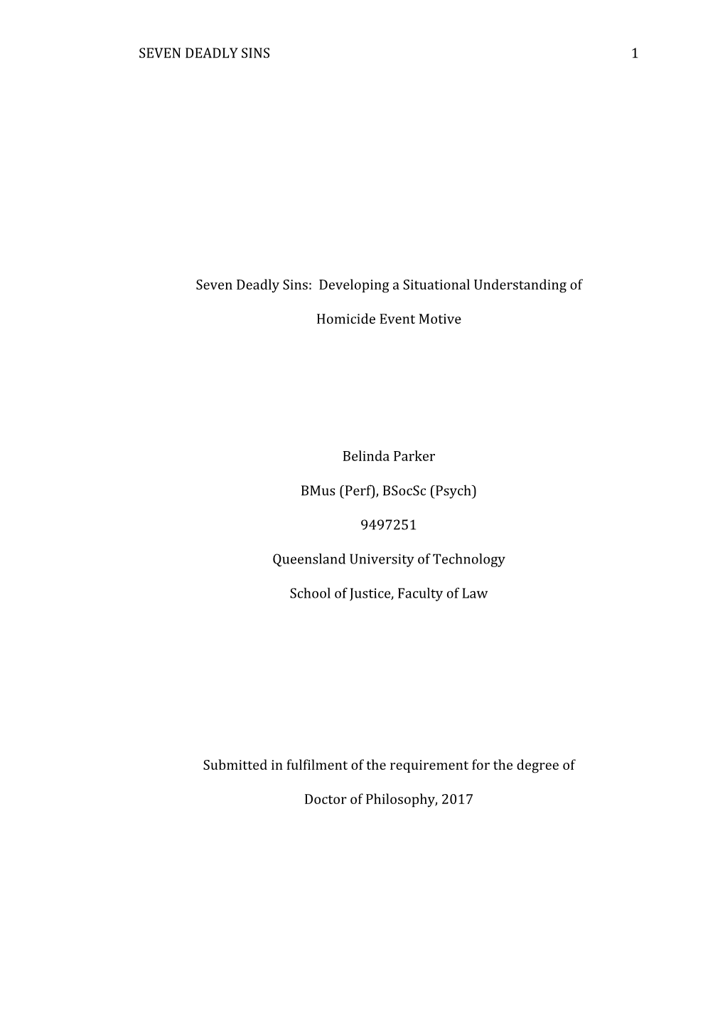 Belinda Parker Thesis