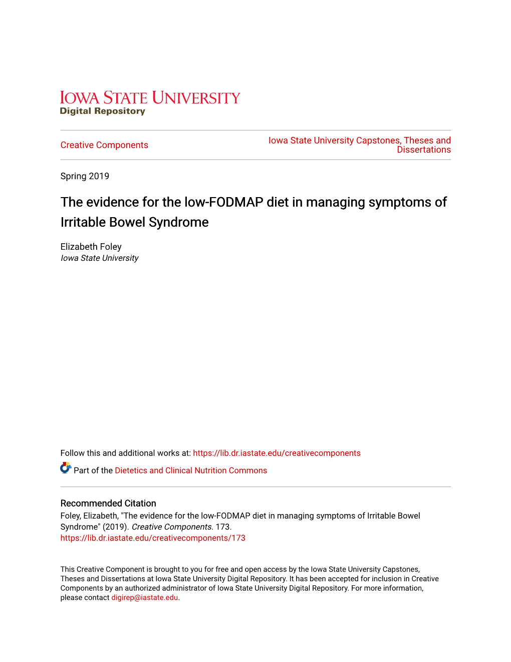 The Evidence for the Low-FODMAP Diet in Managing Symptoms of Irritable Bowel Syndrome