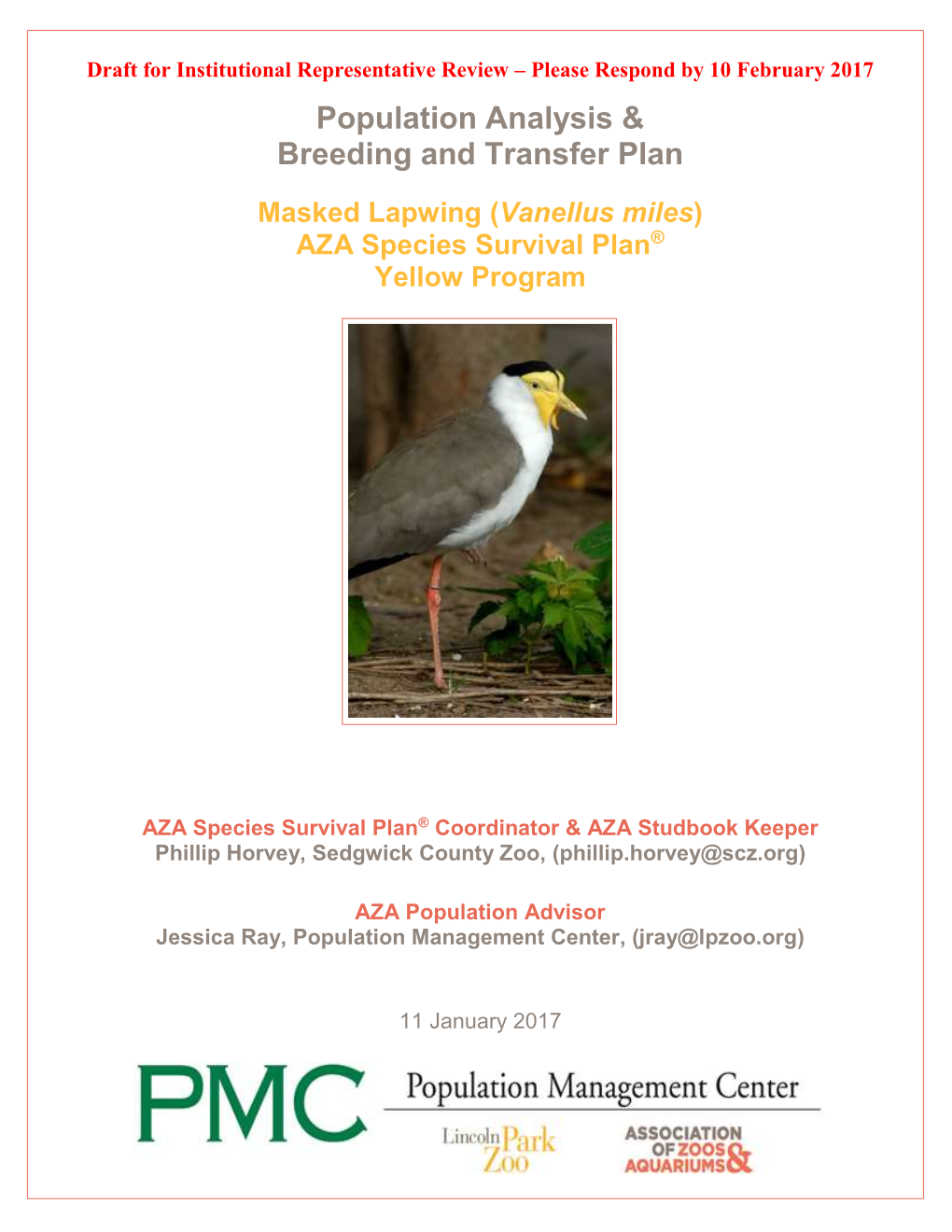 Population Analysis & Breeding and Transfer Plan