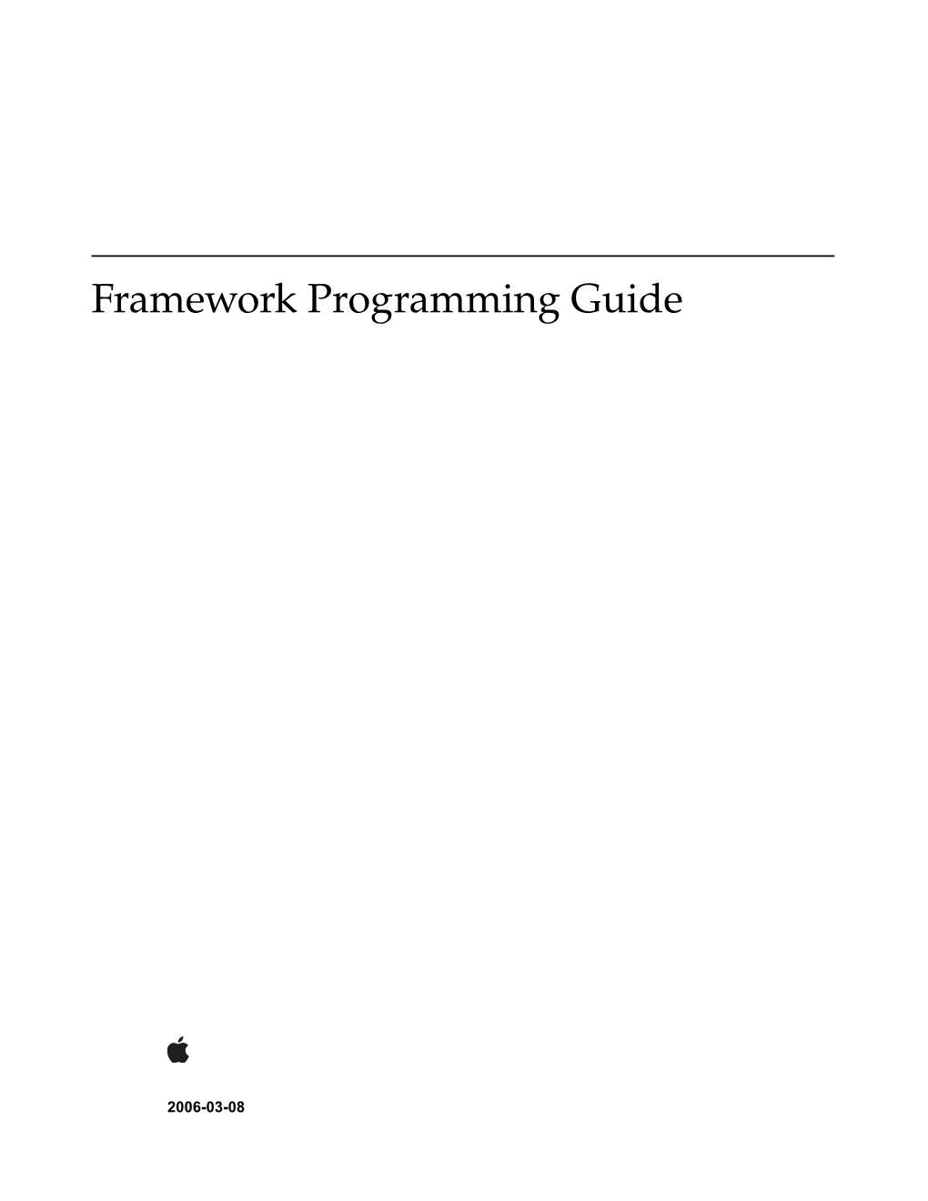 Framework Programming Guide