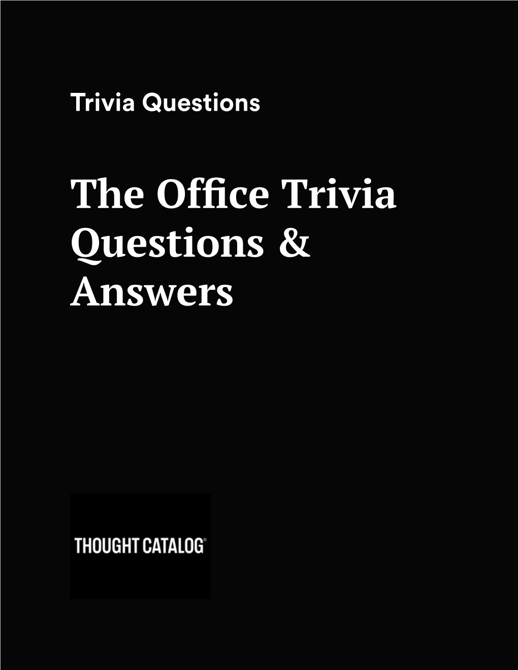 The Office Trivia Questions & Answers