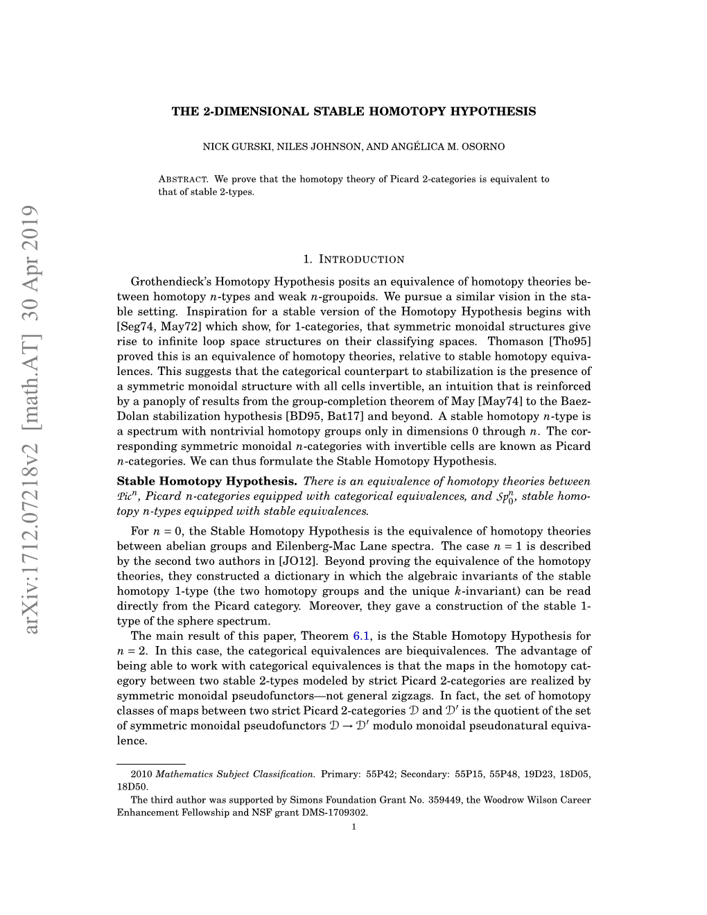 The 2-Dimensional Stable Homotopy Hypothesis 2