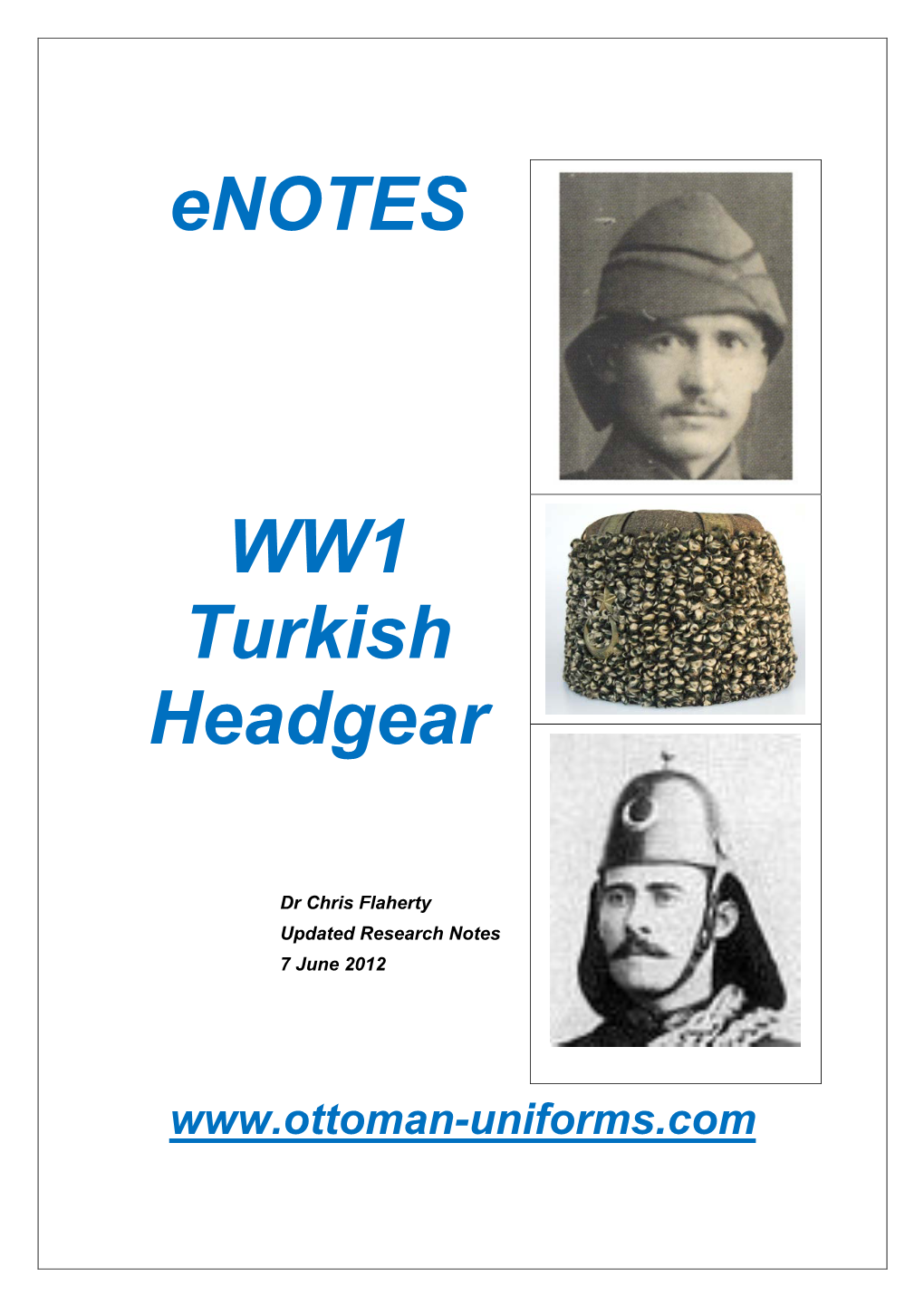 Enotes WW1 Turkish Headgear Flaherty 7JU[...]