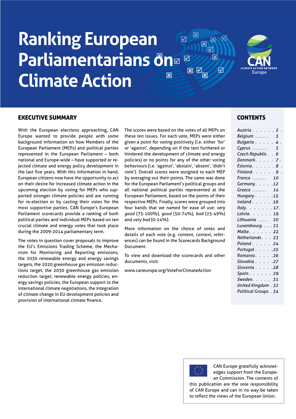 Ranking European Parliamentarians on Climate Action