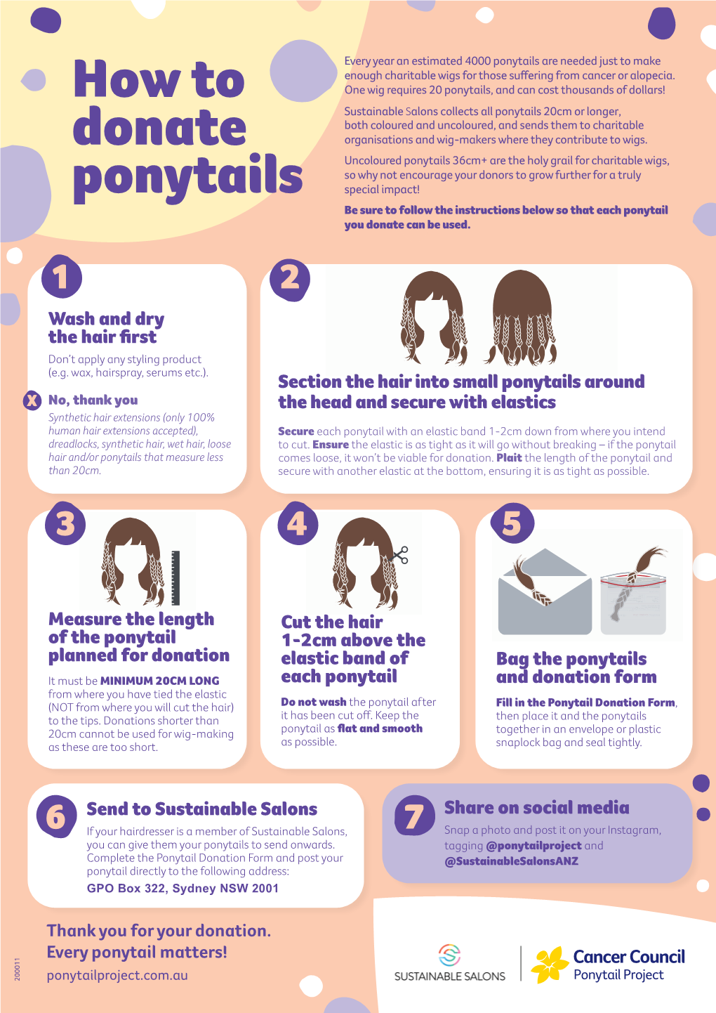 How to Donate Ponytails