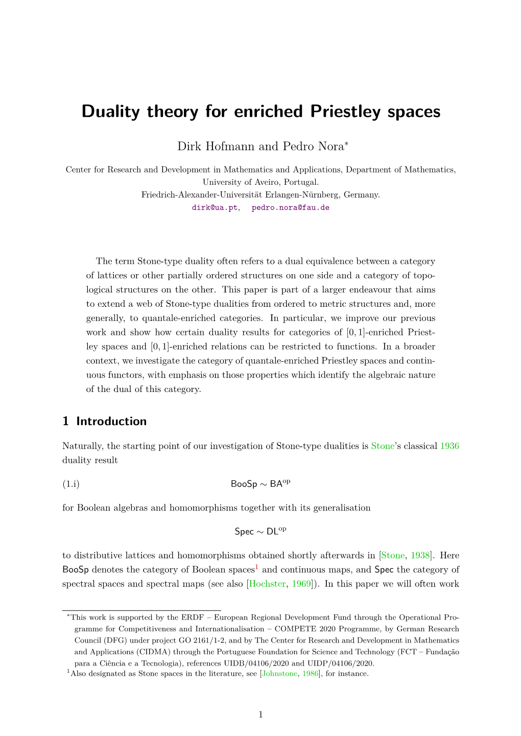 Duality Theory for Enriched Priestley Spaces