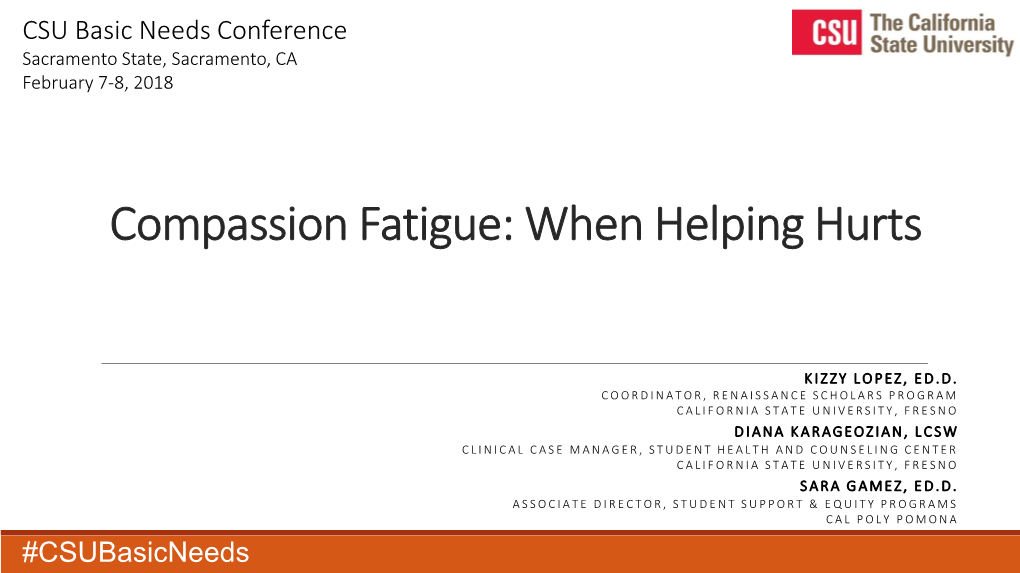 Compassion Fatigue: When Helping Hurts