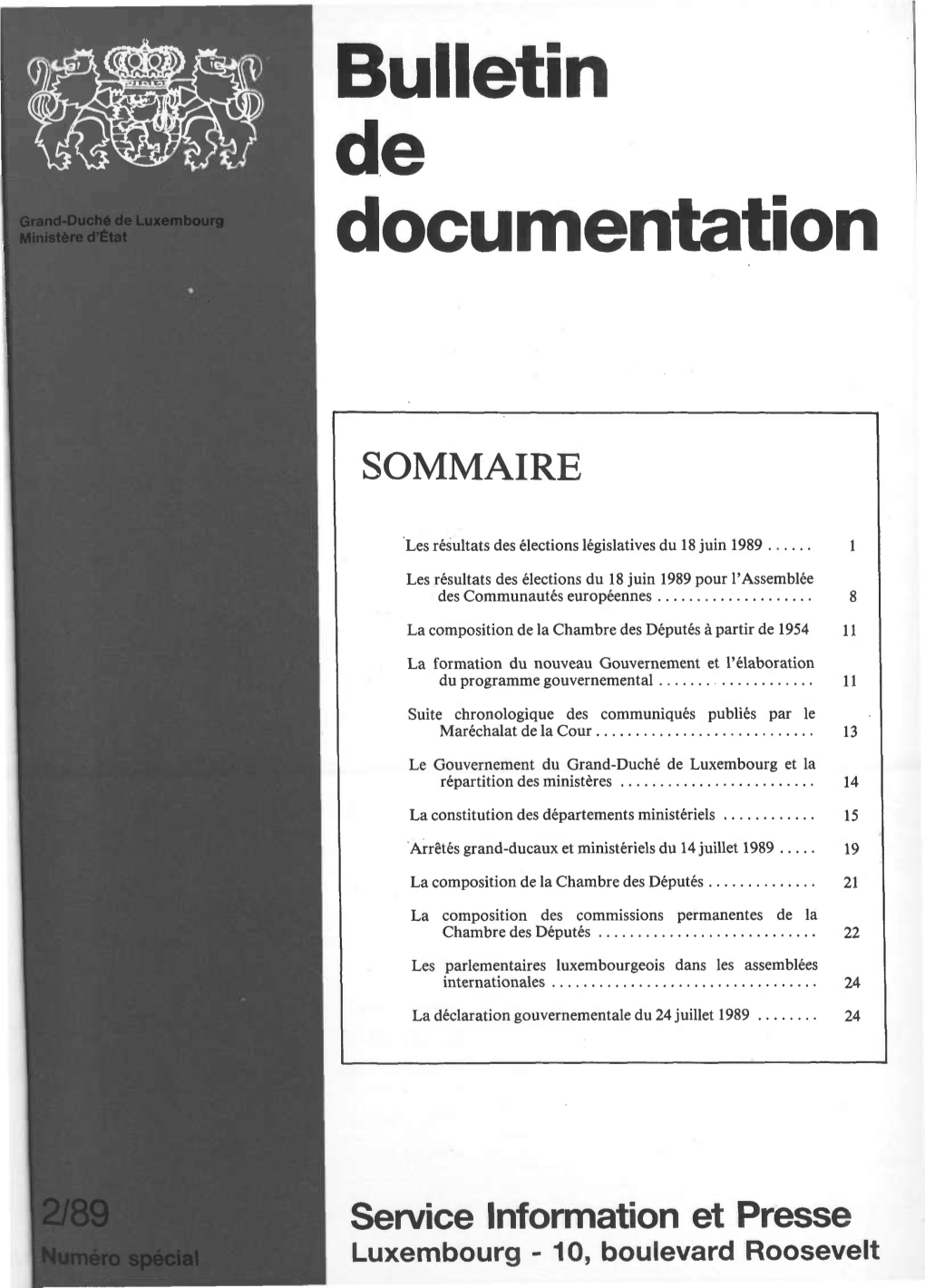 Bulletin De Documentation