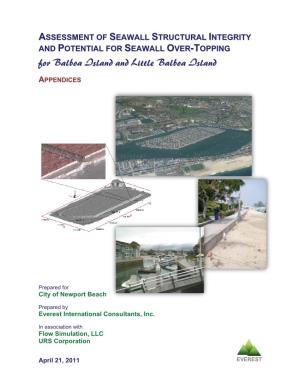 AND POTENTIAL for SEAWALL OVER-TOPPING for Balboa Island and Little Balboa Island