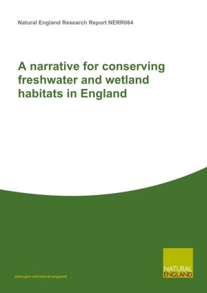 A Narrative for Conserving Freshwater and Wetland Habitats in England