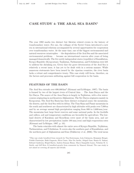 Case Study 4: the Aral Sea Basin∗