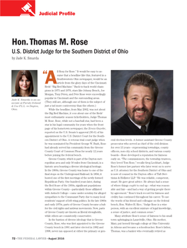 Rose, Hon. Thomas M