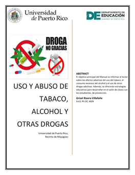 Uso Y Abusos De Tabaco, Drogas Y Alcohol