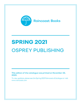 Spring 2021 Catalog