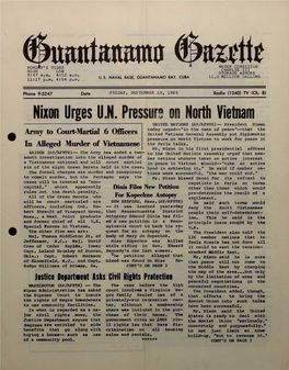 Nixon Urges U.N. Pressure on North Vietna M