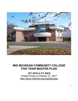 Mid Michigan Community College Five Year Master Plan