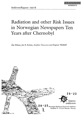 Radiation and Other Risk Issues in Norwegian Newspapers Ten Years After Chernobyl