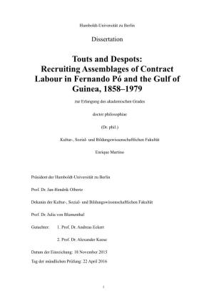 Recruiting Assemblages of Contract Labour in Fernando Pó and the Gulf of Guinea, 1858–1979