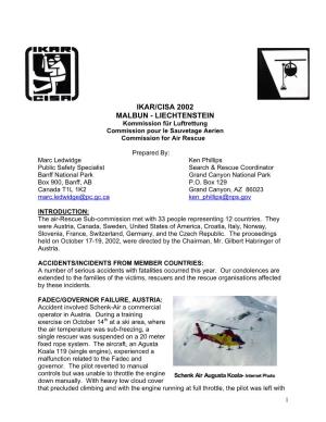 2002 ICAR Air Rescue Report