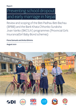 Preventing School Dropout and Early Marriage in Nepal