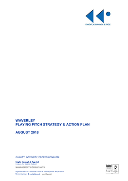 Waverley Playing Pitch Strategy 2018-2032