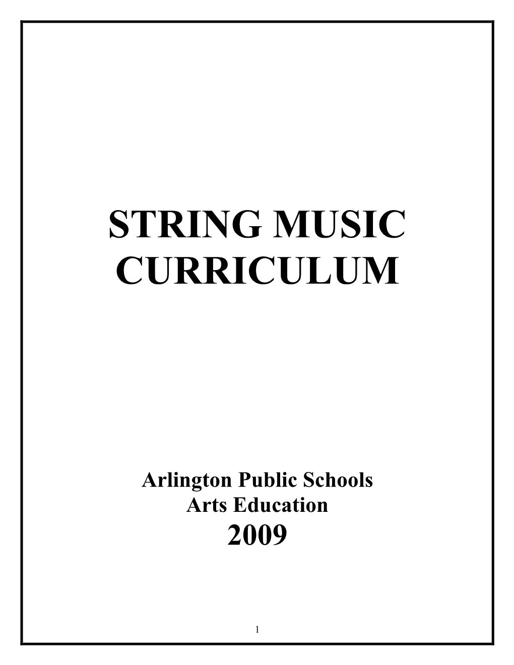 Strings Curriculum