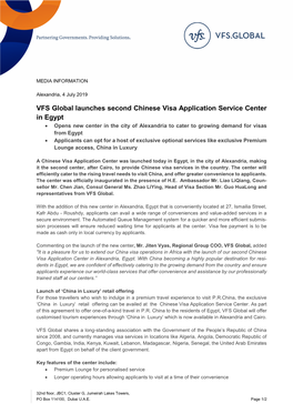 VFS Global Launches Second Chinese Visa Application Service Center In