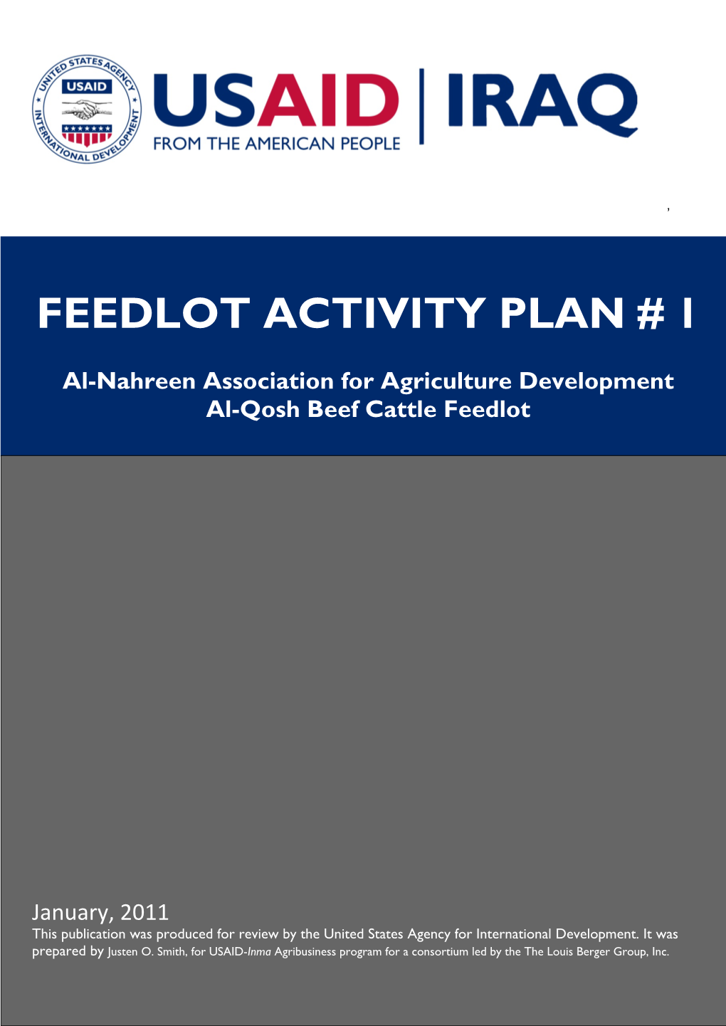 Feedlot Activity Plan # 1