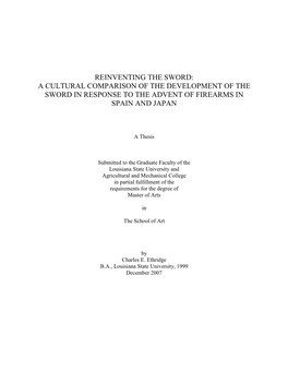 Reinventing the Sword: a Cultural Comparison Of